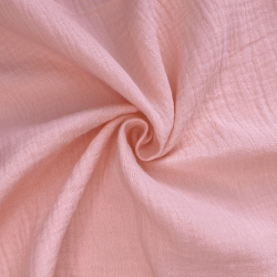 Ткань Муслин Жатый, цвет Нежно-Розовый (на отрез)  в Электроуглях