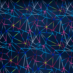 Ткань Оксфорд 210D PU, принт &quot;Неоновые треугольники&quot; (на отрез)  в Электроуглях