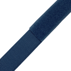 Контактная лента 25мм цвет Синий (велькро-липучка, на отрез)  в Электроуглях