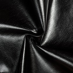 Ткань Дерматин (Кожзам) для мебели, цвет Черный (на отрез)  в Электроуглях