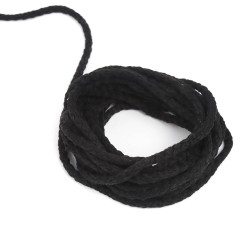 Шнур для одежды тип 2, цвет Чёрный (плетено-вязаный/полиэфир)  в Электроуглях